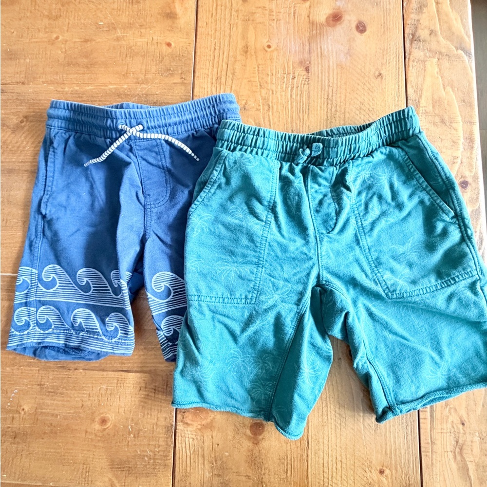 Boys Tea Blue and Teal Casual Drawstring Shorts